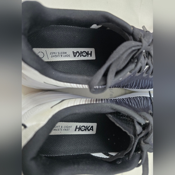 HOKA Black and White Running Shoes Size 8.5B One One - Picture 8 of 16